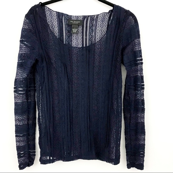 IRIS SINGER Collection Lace L/S Blouse CUTE FIT - Picture 2 of 5